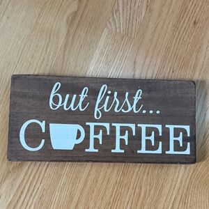 Charming Brown Coffee Sign for Kitchen Decor